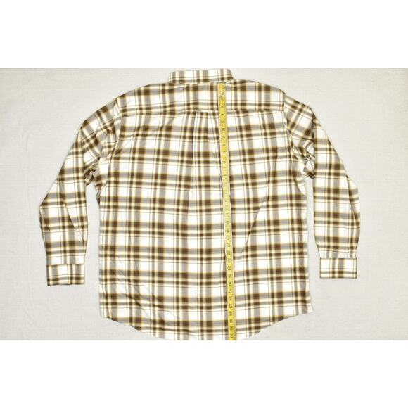 Cabela's Plaid Flannel Button Up Shirt Brown Size 2XLT Big & Tall Flannel - Picture 6 of 8